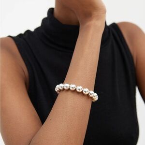 Elegant Sterling Silver Beaded Ball Bracelet